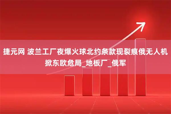 捷元网 波兰工厂夜爆火球北约条款现裂痕俄无人机掀东欧危局_地板厂_俄军
